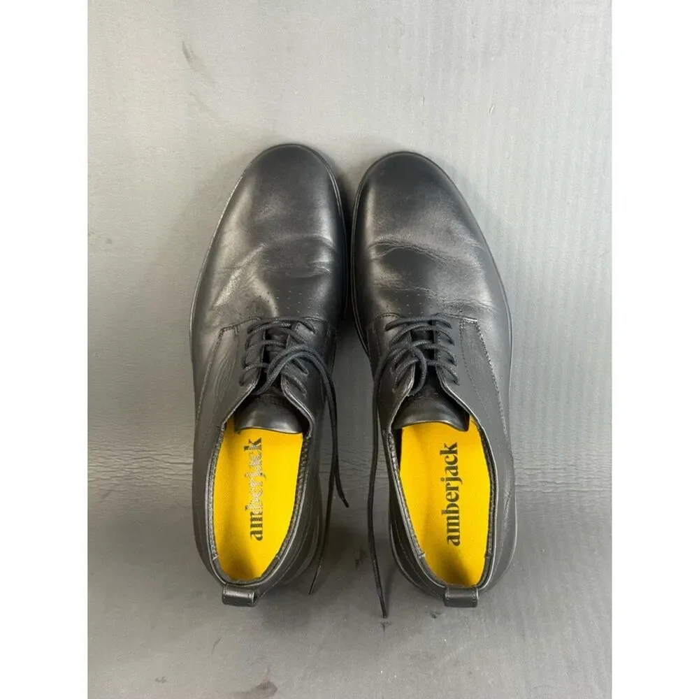 Amberjack Men's The Original Obsidian Leather Oxford sneaker shoes men’s size 10